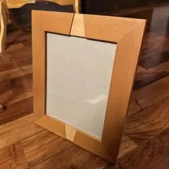 木製フォトフレーム 卓上スタンド付き 調節可能　写真展示