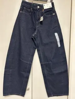 バレルレッグジーンズ ネイビー