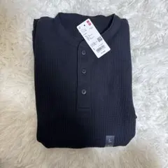【新品未使用⟡.·】UNIQLO ワッフルヘンリーネックTシャツ