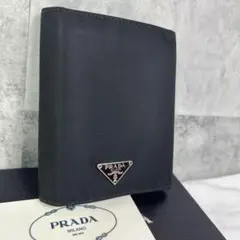 未使用級】PRADA プラダ TESSUTO 二つ折り財布 トライアングル - メルカリ