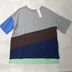 未使用 niko and ニコアンド 配色パズル Tシャツ