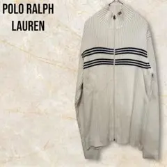 Polo Ralph Lauren フルジップアップ星条旗コットンニットa2
