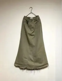 Maison de Beige デニムスカート L ベージュ　フレア　ロングのサムネイル