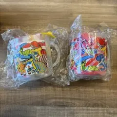 新品☆子供用コップ&巾着2Pセット☆恐竜☆入園入学準備にも☆グッズ