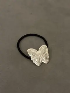 Femiee papillon logo hair tie / SILVER