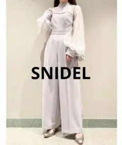新品未使用タグ付完売品　スナイデル シアーTOPSベアオールインワンLGRY