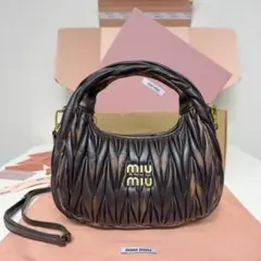miu miu ブラウン ショルダーバッグ