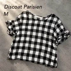 Discoat Parisien ギンガムチェック フリル袖 カットソー Mのサムネイル