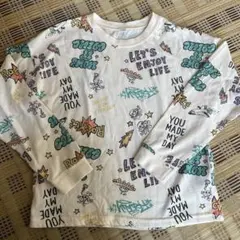 長袖カットソー 130サイズ カラフルプリント　長袖Tシャツ