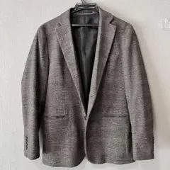 グレー系 ストライプ テーラードジャケット 春先コーデ