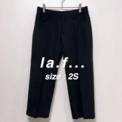 ラエフ la.f… クロップドスラックスパンツ S ブラック ウール混