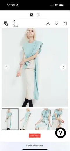 LONDAフレンチスリーブドレス French Sleeve Dress 新品！