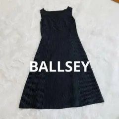 Ballsey ノースリーブオールインワン ストライプ柄 総ウエストゴム 