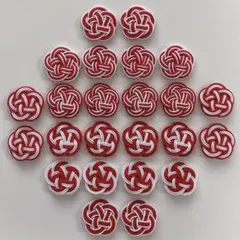 774.【匿名配送】絹巻水引 紅白 梅結び24個