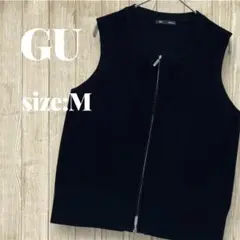GU ジーユー ブラック ニットベスト Mサイズ