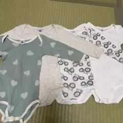 ベビー用肌着(長袖ボディスーツ)4点セット