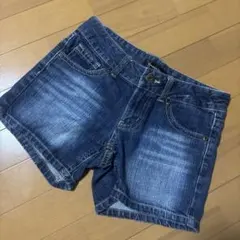 ダークブルー デニム ショートパンツ