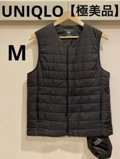 【極美品】ユニクロ WARM PADDEDベストM ブラック