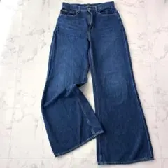 ポロラルフローレン　ハイライズ ワイドレッグ ジーンズ　フレア QRタグ