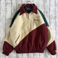 80s USA製 Holloway ウールジャケット スポジャケ ブルゾン