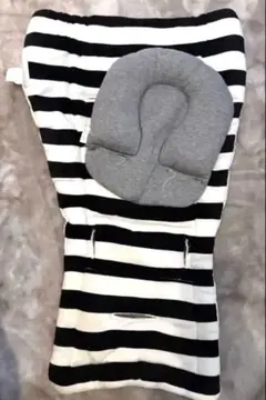 ベビーカー用インサート 白黒ストライプ