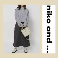 ◎【ニコアンド】マーセリボンスリーブシャツ（未使用に近い）