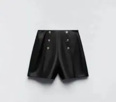 ZARA レザーショートパンツ フェイクレザー