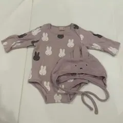 petit main ミッフィー ロンパース＆帽子セット 70cmのサムネイル