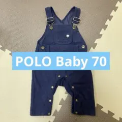 POLO ネイビー サロペット 70サイズ