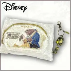 【美品】美女と野獣 ポーチ キーホルダー アクセサリー ディズニー 鍵 カギ