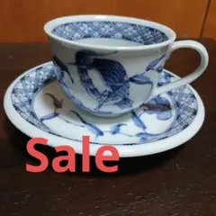 青い鳥のデザイン カップ・ソーサーセット