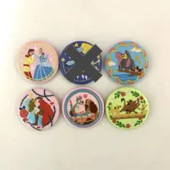 【バラ売り可】ディズニー 刺繍 缶バッチ 5個 まとめ売り