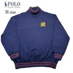 90s Polo Ralph Lauren 刺繍　ネイビー トレーナー Mサイズ
