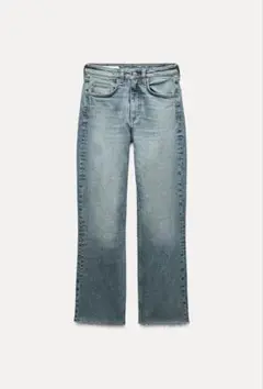 ZARA TRF CROPPED FLARE ハイライズデニムパンツ