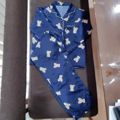GU クマ柄パジャマ サイズ140 ネイビー