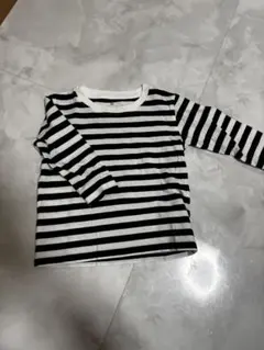 キッズ服　ボーダー柄 長袖カットソー サイズ80