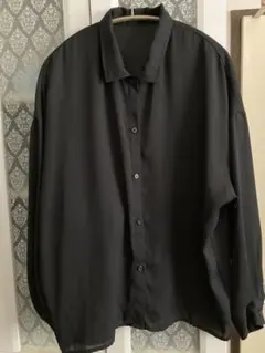 [AZUL by moussy] 長袖シアーシャツ