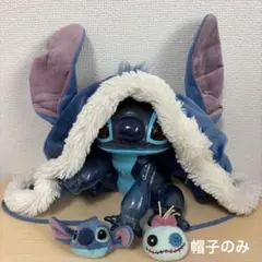 ディズニー スティッチ スクランプ　ファンキャップ　耳付き　帽子