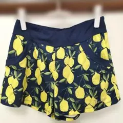 Paradiso レモン柄ショートパンツ ネイビー　Lサイズ テニス