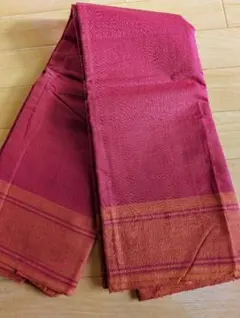 コットン インド サリー 布 赤