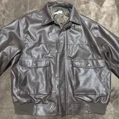 ダークブラウン レザー ジャケット
