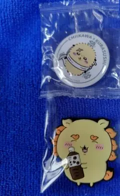 ちいかわ 缶バッジ ラバーマグネット 2点セット シーサー ラッコ