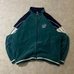 PUMA古着ヴィンテージベロアトラックジャケット刺繍口ゴグリーン DB145