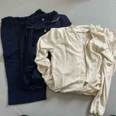 マタニティ　前開きワンピース 前開きセパレートパジャマ　セット