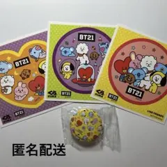 BT21 くら寿司 ステッカー3枚&缶バッジセット
