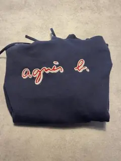 agnis b. ネイビー フード付きパーカー