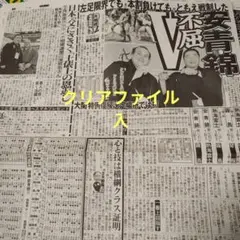大相撲名古屋場所 関脇 安青錦 3場所ぶり3度目の優勝 新聞記事のサムネイル