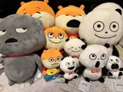 【にしむらゆうじ】ぬいぐるみセット　こねずみ　ごきげんパンダ　わるめのネコ