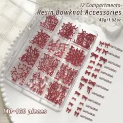 ミニリボンパーツ 約140〜160個セット ケース付き レジン ネイル