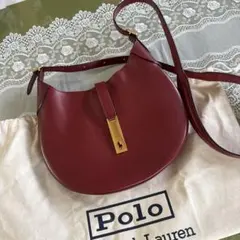 極美品⭐️ ポロラルフローレン レザー スモール ホーボーバッグ 2way 